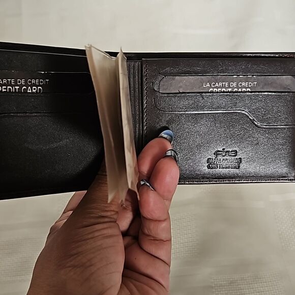 Oakton Men's Fina Wallet Dark Brown - Picture 9 of 16